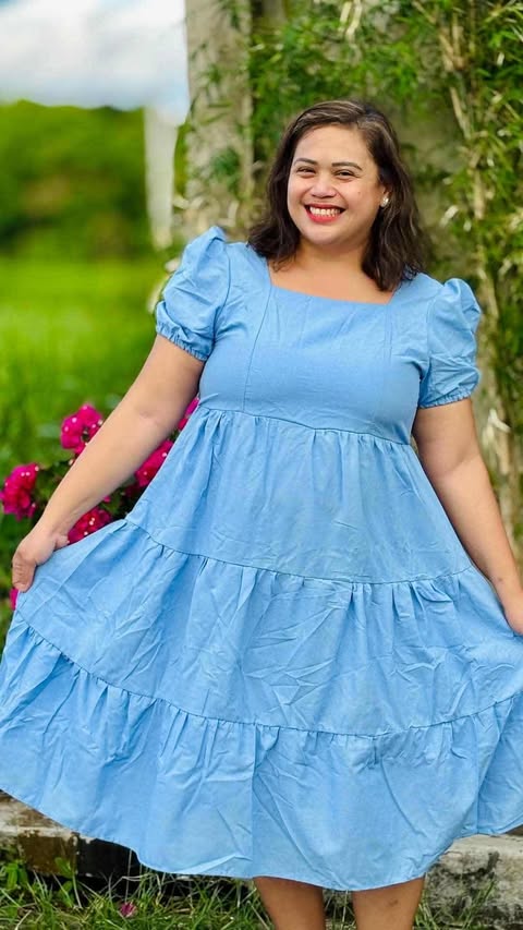 Plus Size Cathy Puff Midi Dress