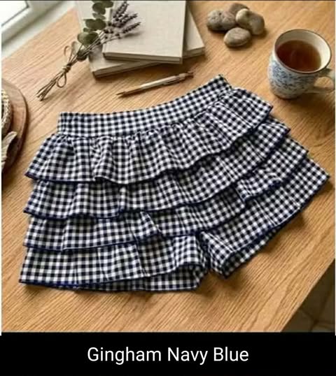 Plus Size Madison Layered Skort Gingham
