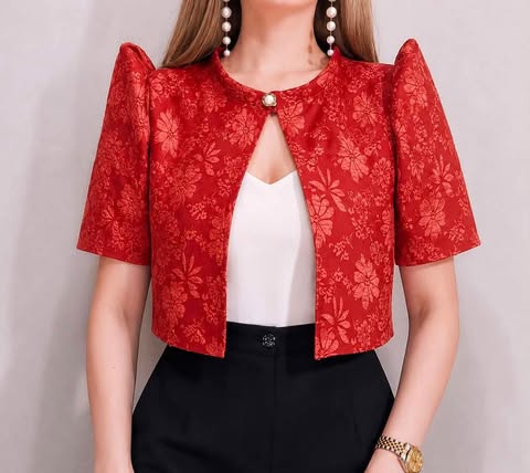 Plus Size Josephine Filipiniana Bolero Top