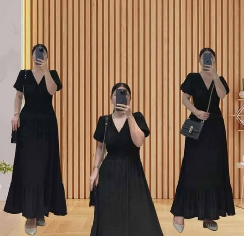 Carmen Vneck Maxi Dress