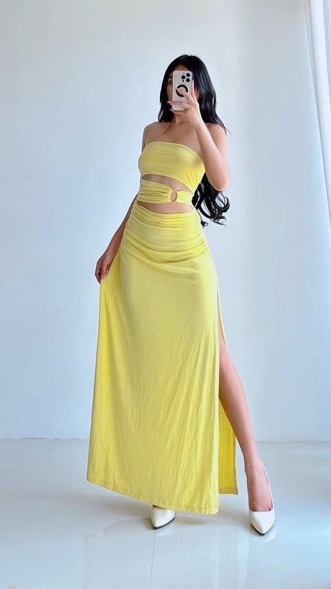 Marina Tube Maxi Slit Dress