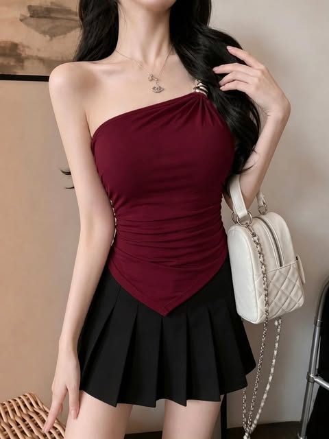 Joyce Classy Buckle One Sided Top Double Lining Front