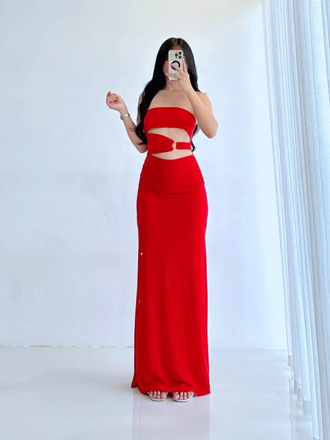 Marina Tube Maxi Slit Dress