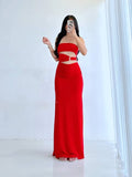 Marina Tube Maxi Slit Dress