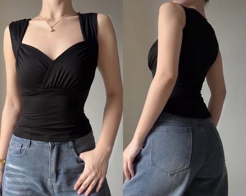 Ashley Sleeveless Top Double Lining Front