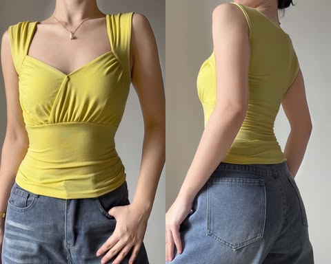 Ashley Sleeveless Top Double Lining Front