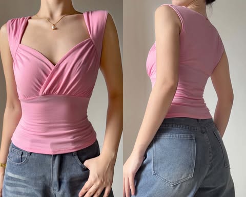 Ashley Sleeveless Top Double Lining Front