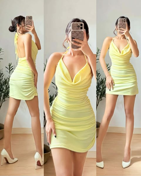 Jyka Cowl Bodycon Mini Dress