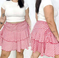 Plus Size Zenny Layered Skort Plain