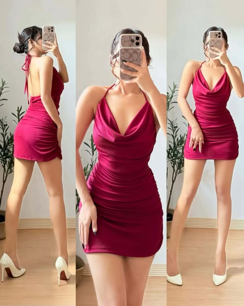 Jyka Cowl Bodycon Mini Dress