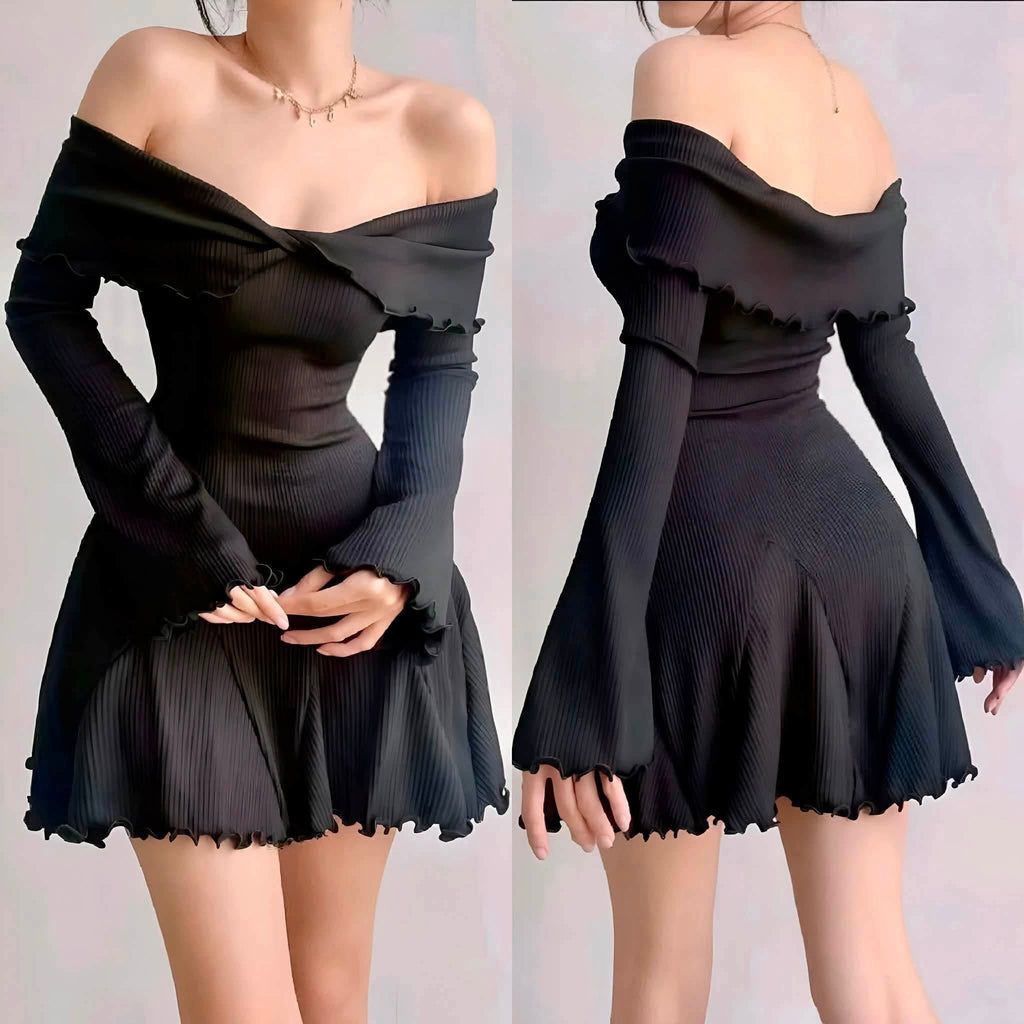 Rosa Offshoulder Longsleeve Mini Dress