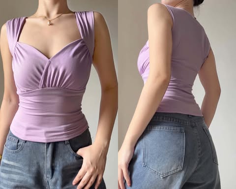 Ashley Sleeveless Top Double Lining Front