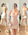 Jyka Cowl Bodycon Mini Dress
