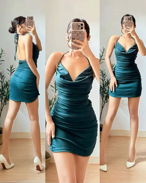 Jyka Cowl Bodycon Mini Dress