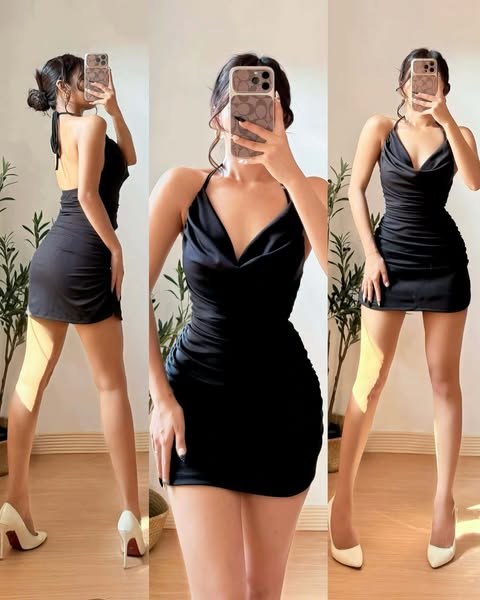 Jyka Cowl Bodycon Mini Dress