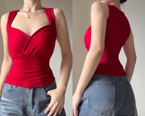 Ashley Sleeveless Top Double Lining Front
