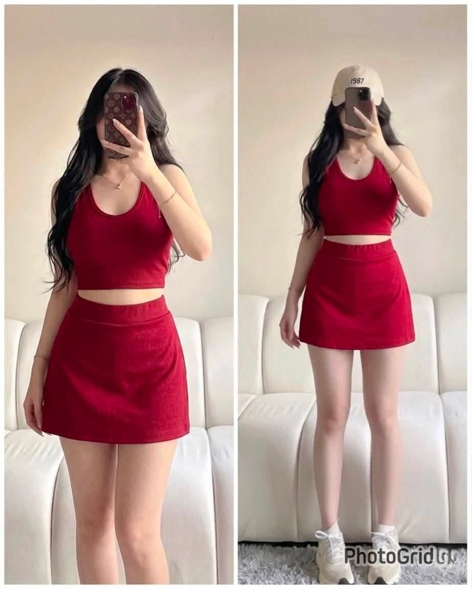 Wendy Crop Top and Skort Coords