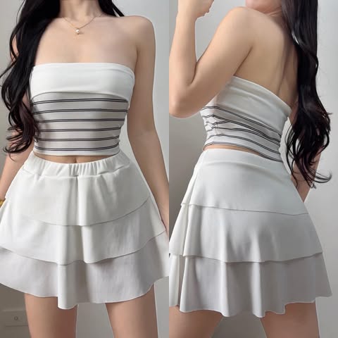 Mallow Tube Top and Skirt Coords