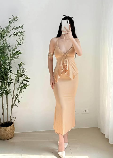 Jasmine Padded Ruffles Top and Skirt Coords
