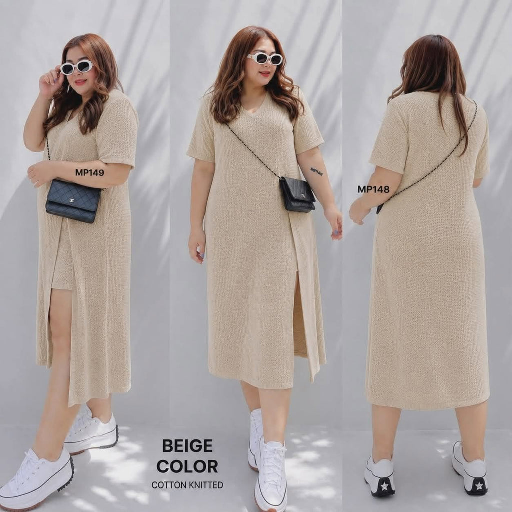 Plus Size Camille Slit Dress With Shorts