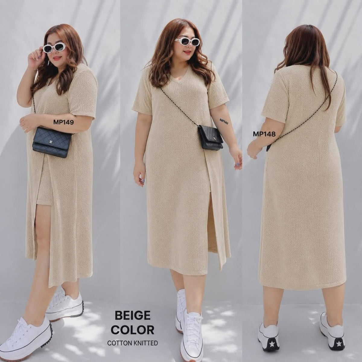 Plus Size Camille Slit Dress With Shorts