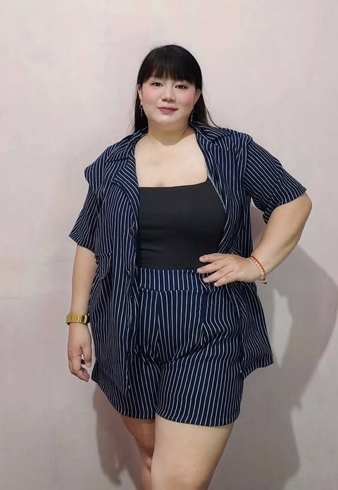 Plus Size Drake Blazer Top And Shorts Coords