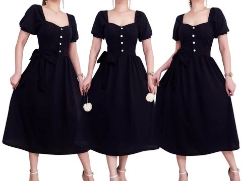 Evangeline Ribbon Midi Dress
