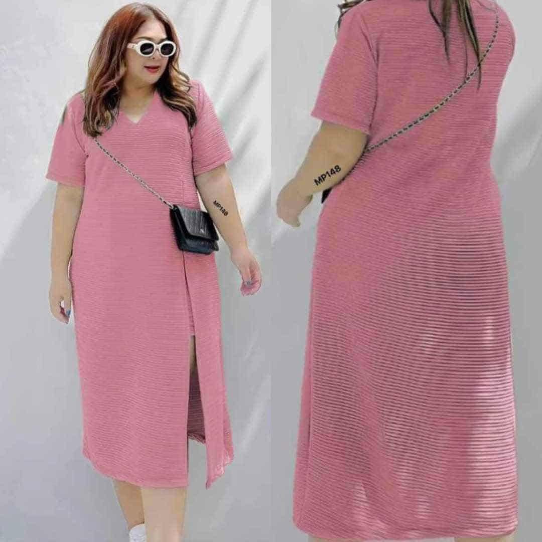 Plus Size Camille Slit Dress With Shorts