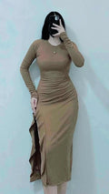 Midi Bodycon Slit Dress