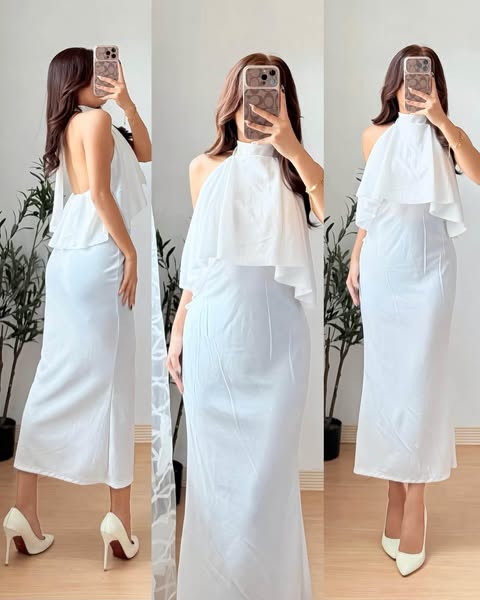 Ayna Halter Backless Maxi Dress