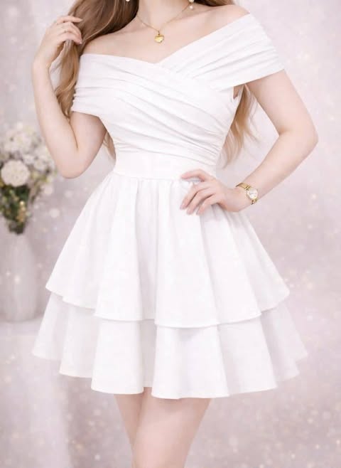 Barbie Offshoulder Mini Dress