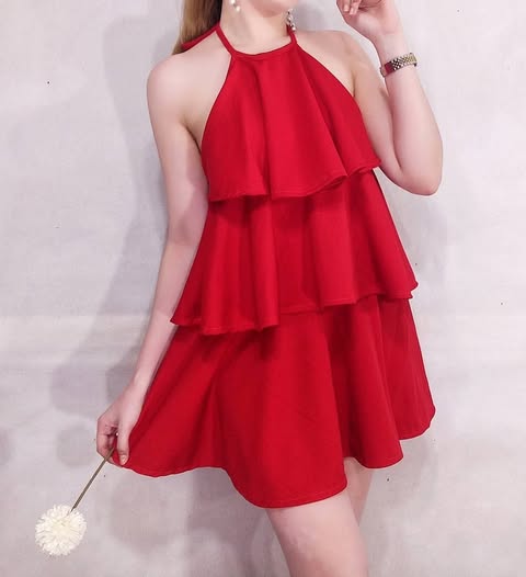 Solana V2 Halter Layered Mini Dress