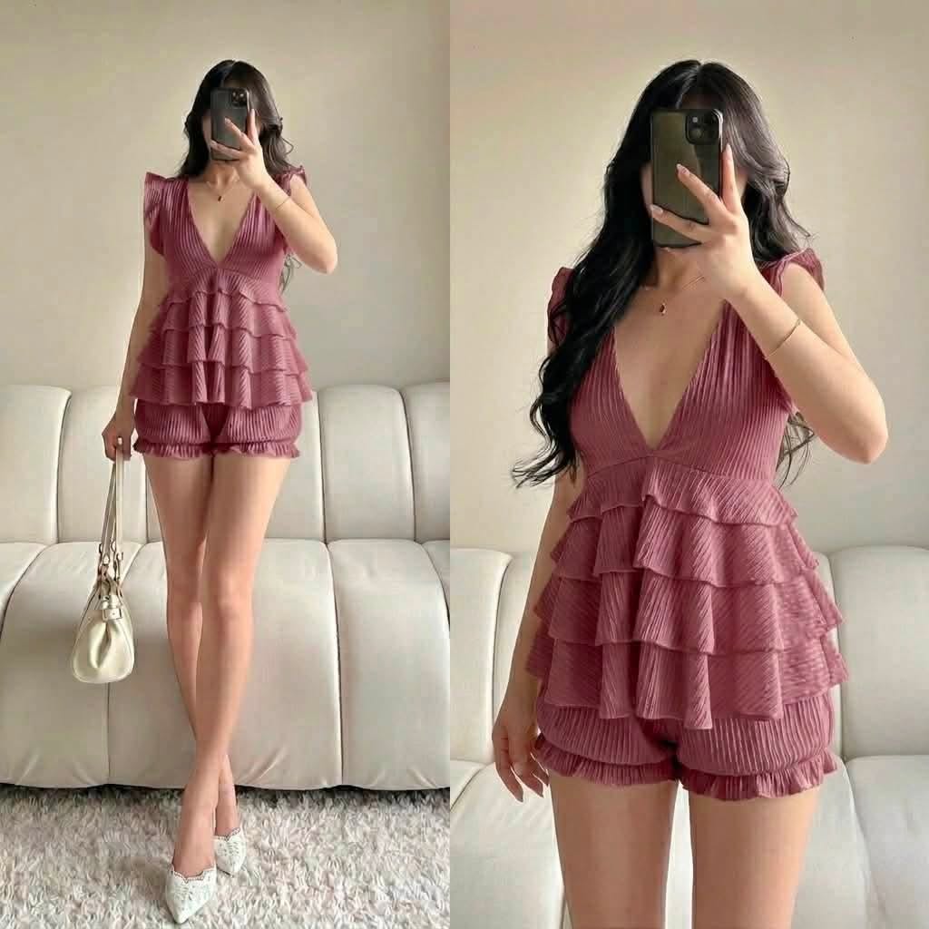 Julian Ruffles Top and Shorts Coords