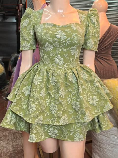 Andrea Puff Layered Mini Dress