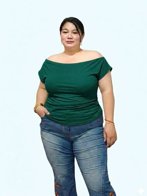 Plus Size Dina Offshoulder Ruched Top Double Lining Front and Back