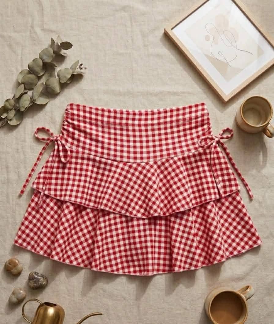 Plus Size Zenny Layered Skort Plain