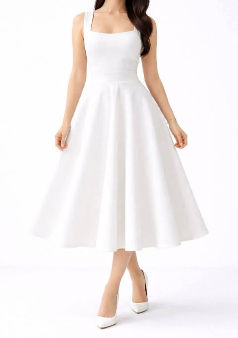 Alixandra Ribbon Midi Dress