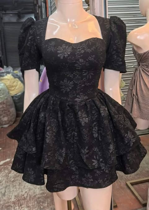 Andrea Puff Layered Mini Dress