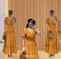 Carmen Vneck Maxi Dress