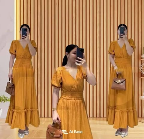 Carmen Vneck Maxi Dress