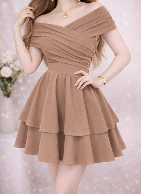 Barbie Offshoulder Mini Dress