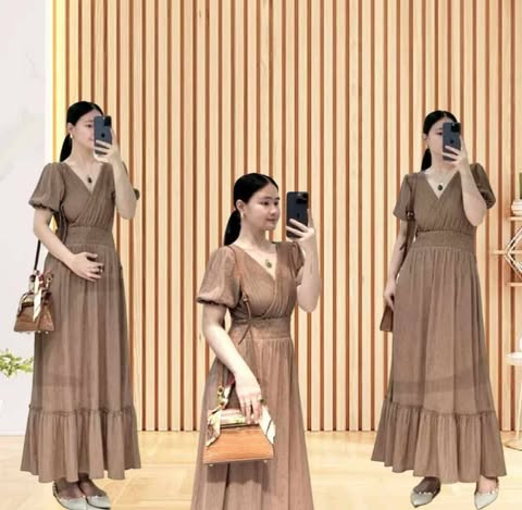 Carmen Vneck Maxi Dress