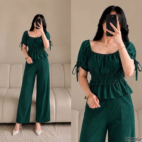 Elara Smocked Top and Pants Coords