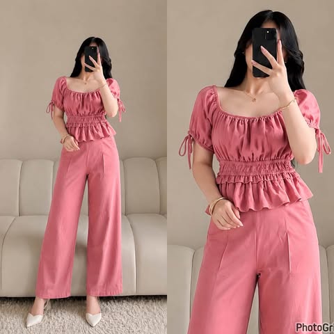 Elara Smocked Top and Pants Coords
