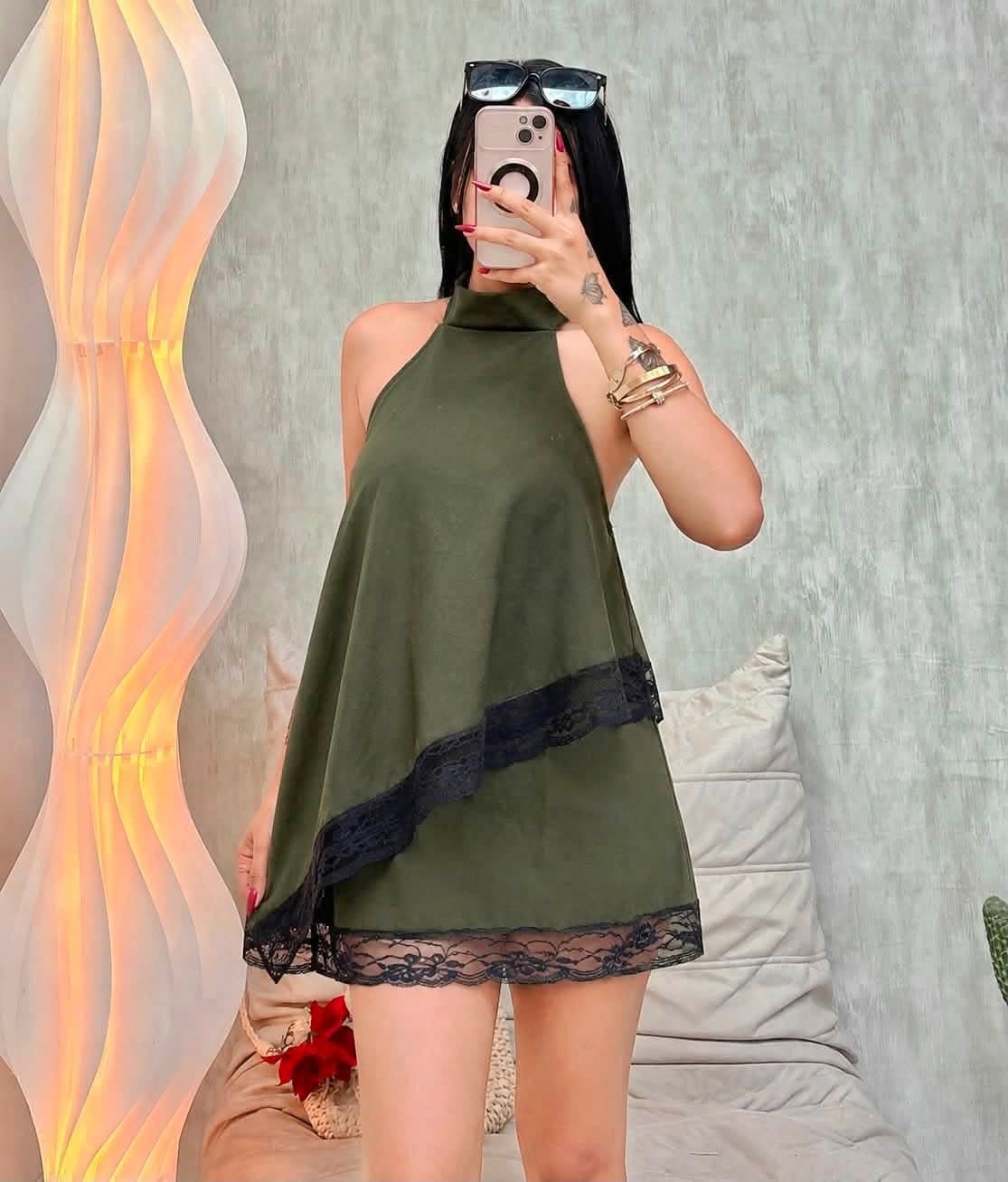 Allyson Lace Halter Top and Skirt Coords