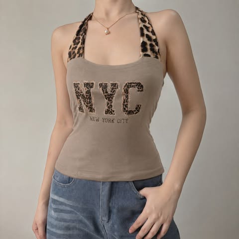 Baddie Halter Top Double Lining Front