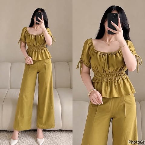 Elara Smocked Top and Pants Coords