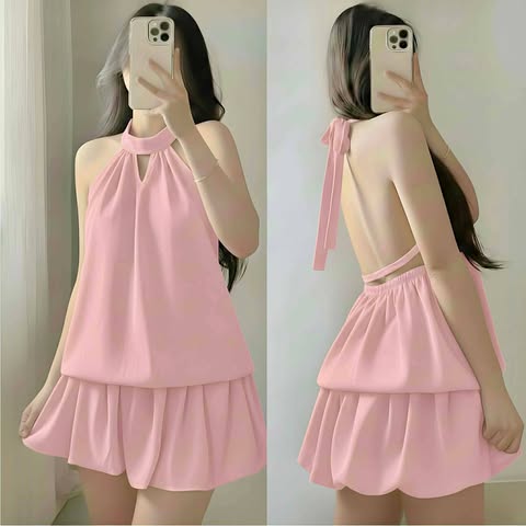 Garte V2 Backless Balloon Mini Dress