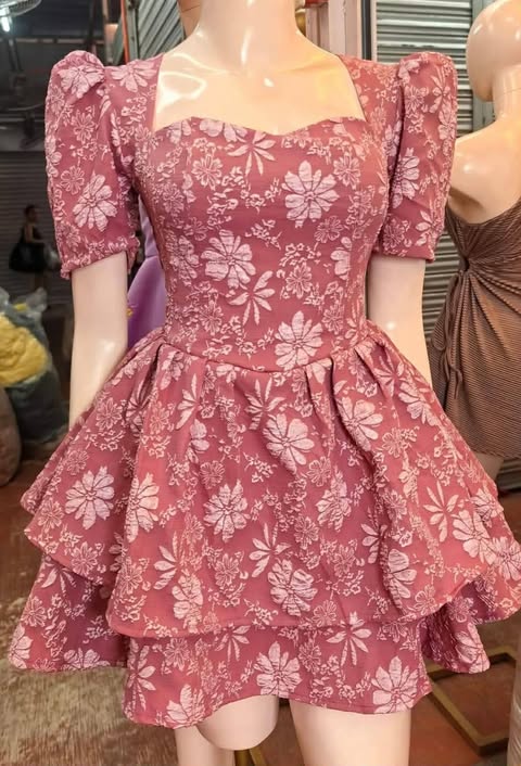 Andrea Puff Layered Mini Dress