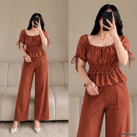 Elara Smocked Top and Pants Coords